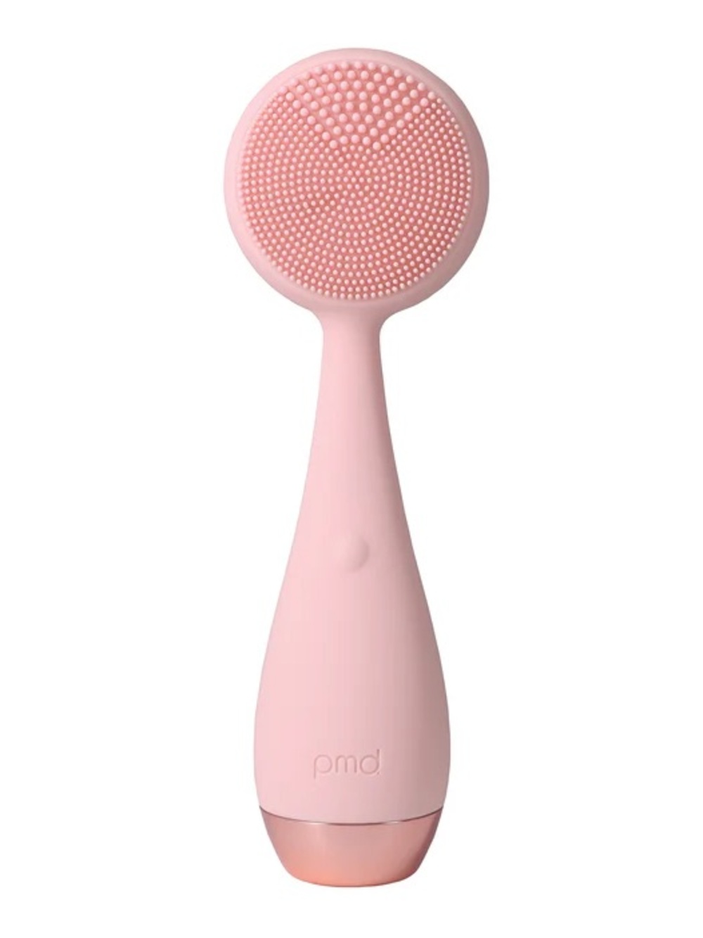 PMD Pink Silicone Facial Cleansing Brush with Rose Gold Accent